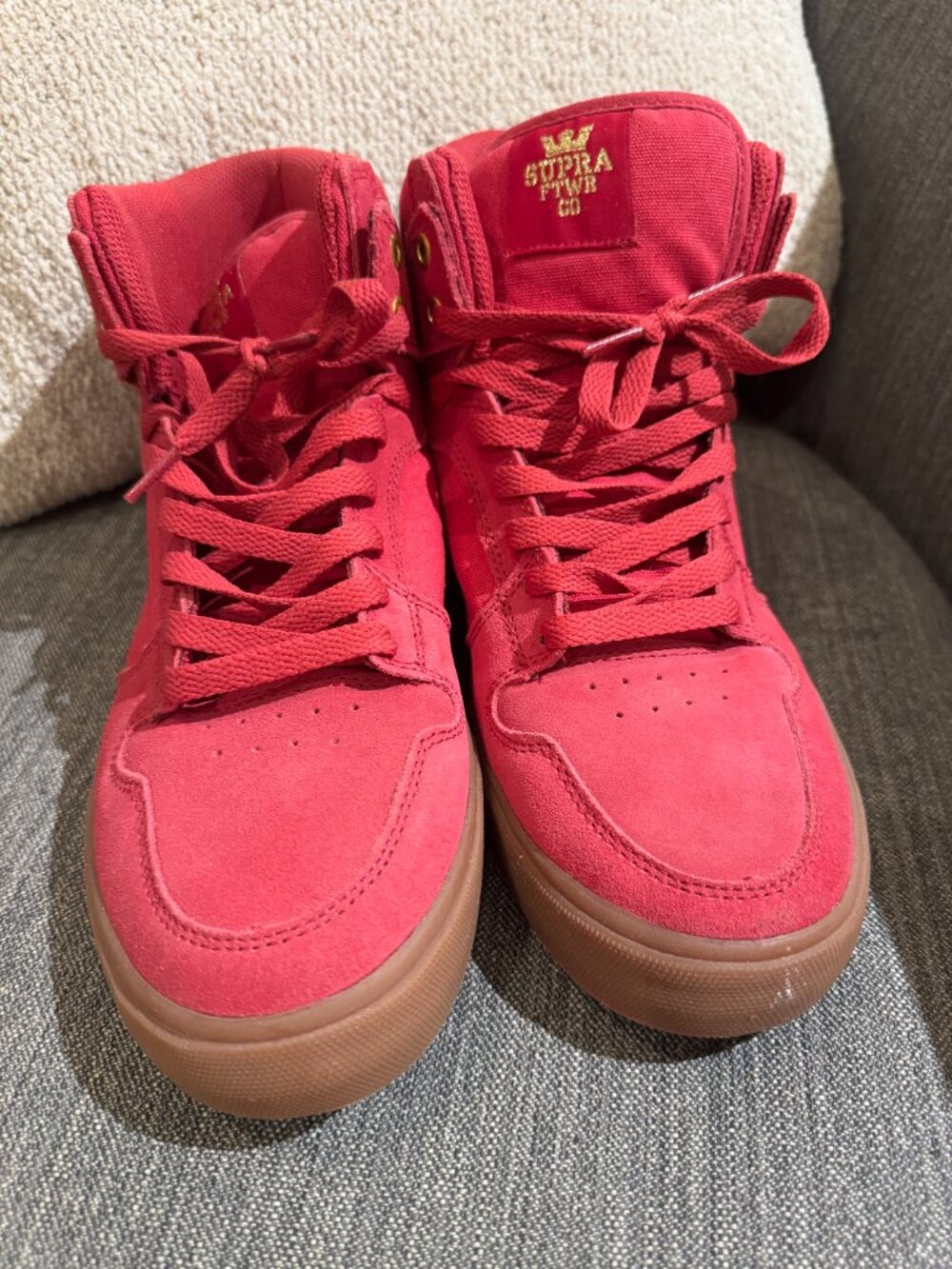 Supra Vaider High Top Sneakers Men's 9.5 Red